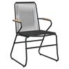 vidaXL 7 Piece Garden Dining Set Black PVC Rattan