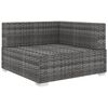 vidaXL Sectional Corner Chair with Cushions Poly Rattan grey