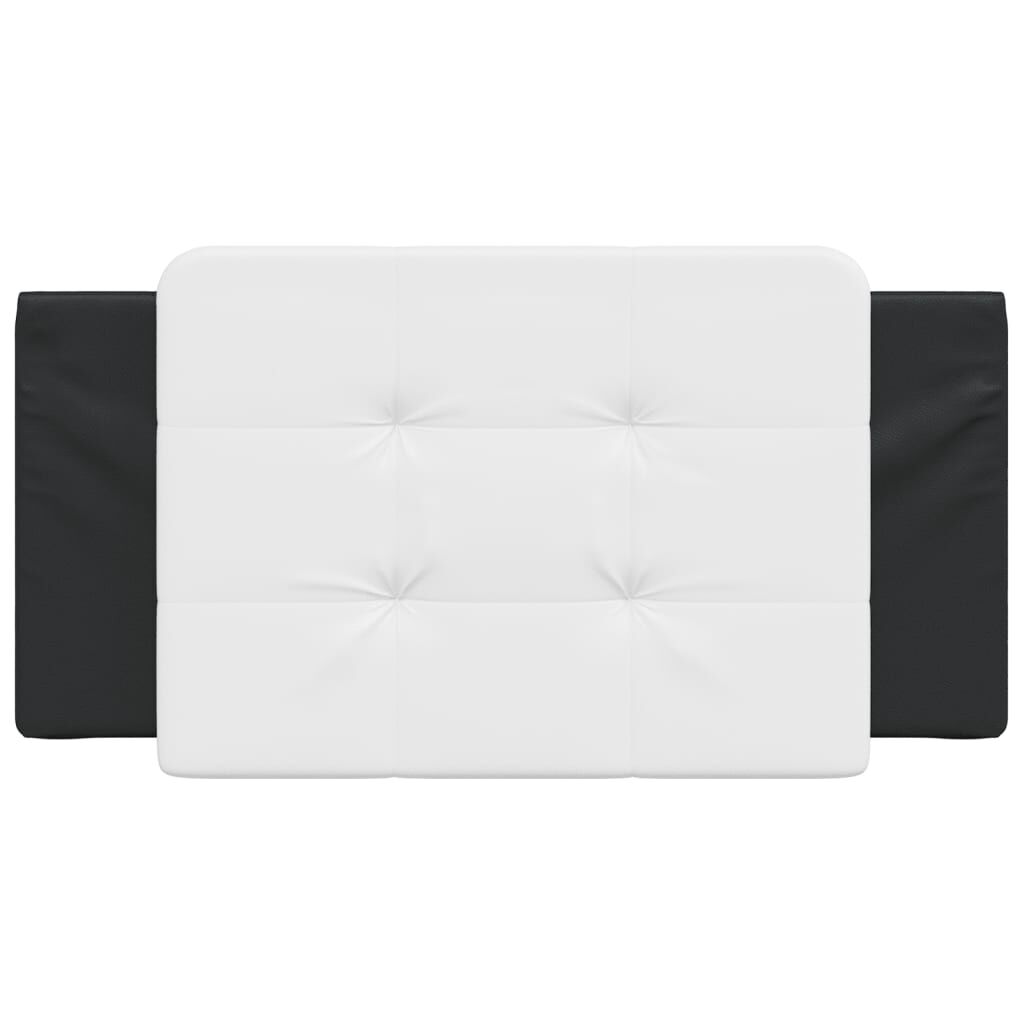 vidaXL Headboard Cushion "Zadar" Black and White 100 cm Faux Leather