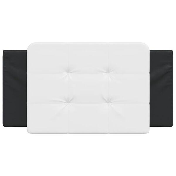 vidaXL Headboard Cushion "Zadar" Black and White 100 cm Faux Leather