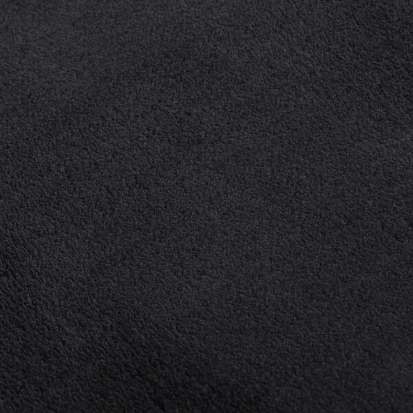 vidaXL Washable Rug Soft Shaggy Black 160x230 cm Anti Slip