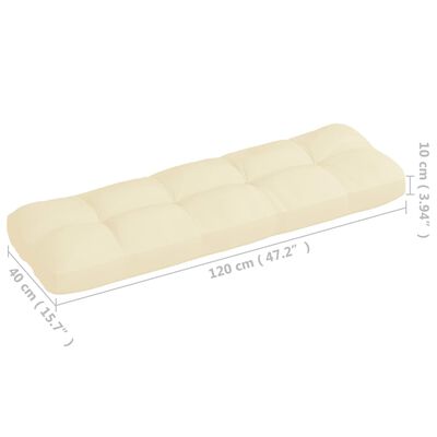 vidaXL Pallet Sofa Cushions 7 pcs Cream