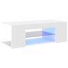 vidaXL TV Cabinet with LED Lights White 90x39x30 cm