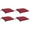 vidaXL Chair Cushions 4 pcs Wine Red 40x40x7 cm Oxford Fabric