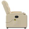vidaXL Electric Stand up Massage Recliner Chair Cream Fabric