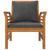 vidaXL Sofa Chairs with Dark Grey Cushions 2 pcs Solid Wood Acacia