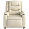 vidaXL Electric Massage Recliner Chair Cream Faux Leather