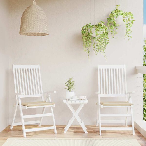vidaXL Garden Chair Cushions 2 pcs Beige 50x50x4 cm Oxford Fabric