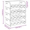 vidaXL Wine Racks 4 pcs for 16 Bottles Solid Mahogany Wood