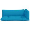 vidaXL Pallet Cushions 3 pcs Light Blue Fabric