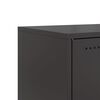 vidaXL TV Cabinet Black 68x39x60.5 cm Steel