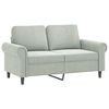 vidaXL 2 Piece Sofa Set with Pillows Light Grey Velvet