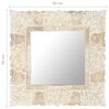 vidaXL Mirror White 50x50 cm Solid Mango Wood