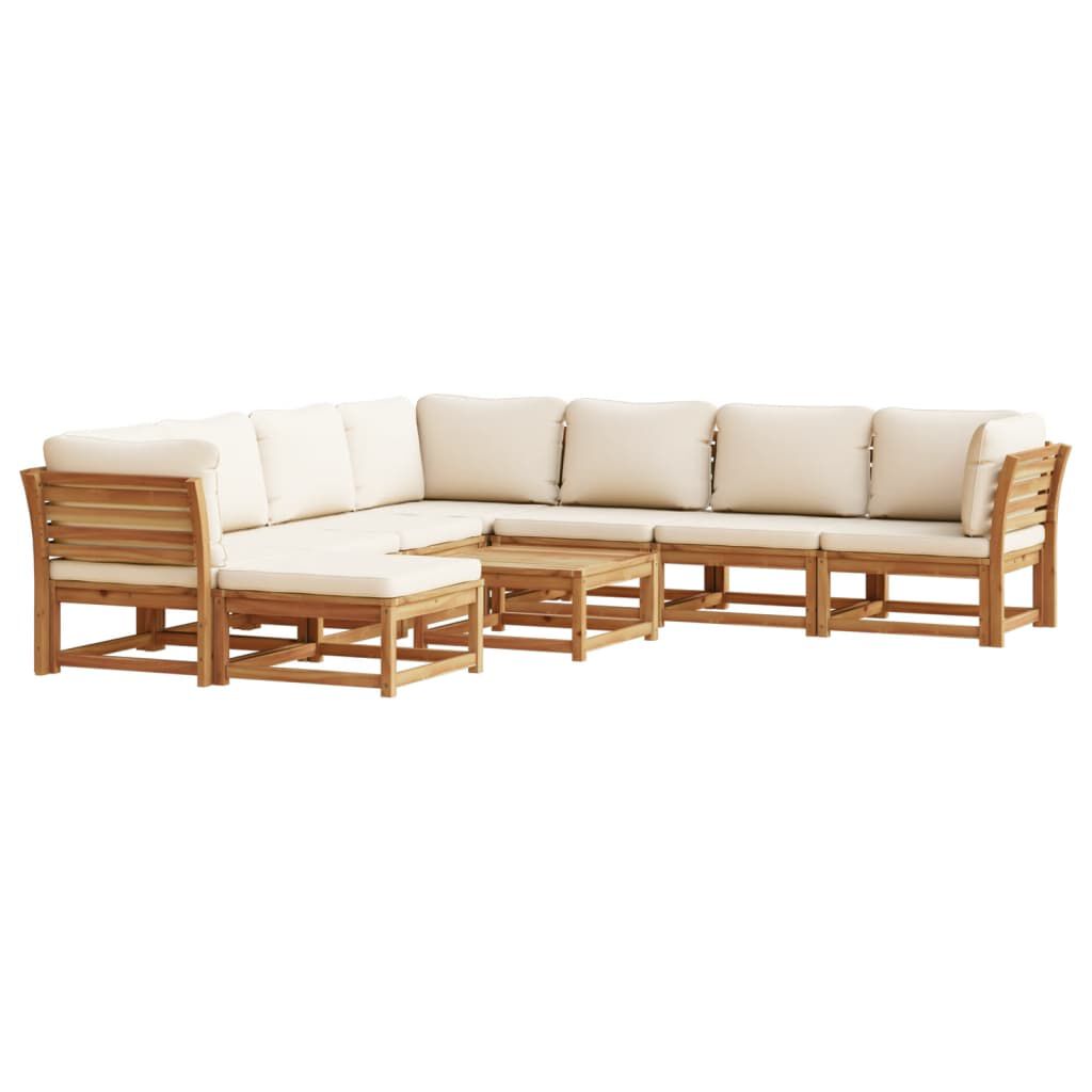 vidaXL 9 Piece Garden Lounge Set with Cushions Solid Wood Acacia