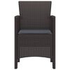 vidaXL Garden Chair 2 pcs Brown 53 x 49 x 85 cm Polypropylene