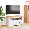 vidaXL Corner TV Cabinet White 93x49x49 cm Solid Pine Panama Range