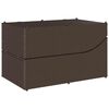 vidaXL Folding Sun Lounger with Cushion and Storage Brown Poly Rattan