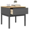 vidaXL Lamp Table FLORO Grey 55x55x54 cm Solid Wood Pine