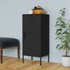vidaXL Storage Cabinet Black 42.5x35x101.5 cm Steel