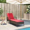 vidaXL Sun Lounger Reclining Brown 63 x 200 x 81 cm Poly Rattan