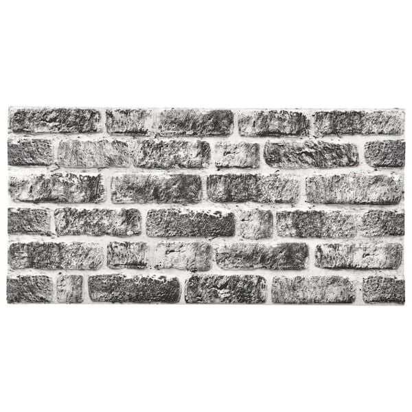 vidaXL 3D Wall Panels with Dark Grey Brick Design 10 pcs EPS