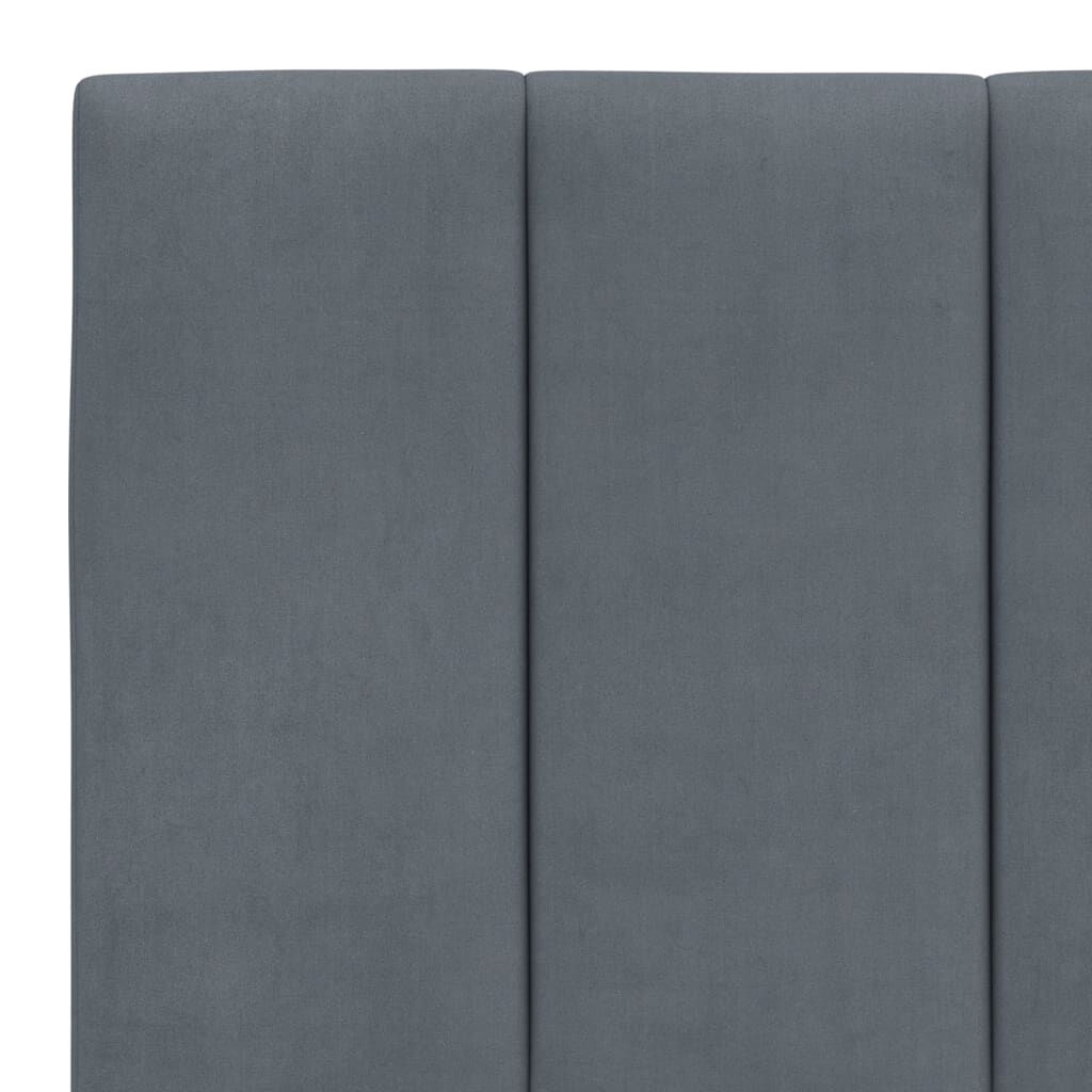 vidaXL Headboard Cushion "Hanko" Dark Grey 153 cm Velvet