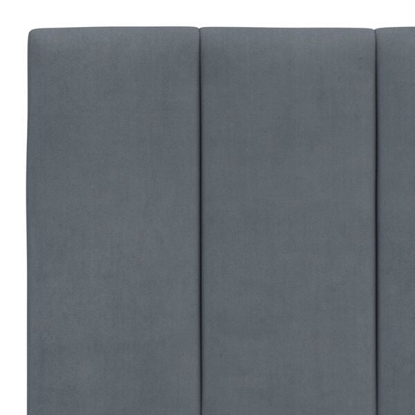 vidaXL Headboard Cushion "Hanko" Dark Grey 153 cm Velvet