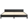 vidaXL Bed Frame without Mattress Black Queen Faux Leather