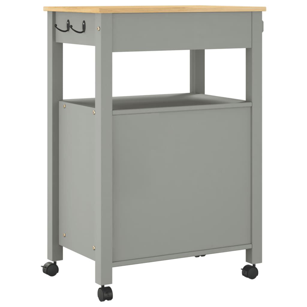 vidaXL Kitchen Trolley MONZA 60x40x90 cm Solid Wood Pine