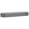 vidaXL Garden Raised Bed Galvanised Steel 322x100x36 cm Grey