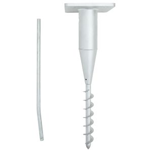 vidaXL In-Ground Parasol Base with Rod 16x16x52 cm Steel