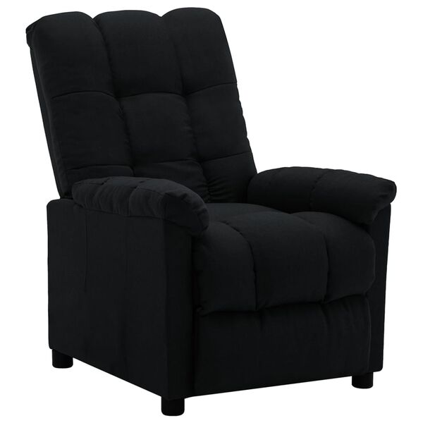 vidaXL Electric Recliner Chair Black Fabric