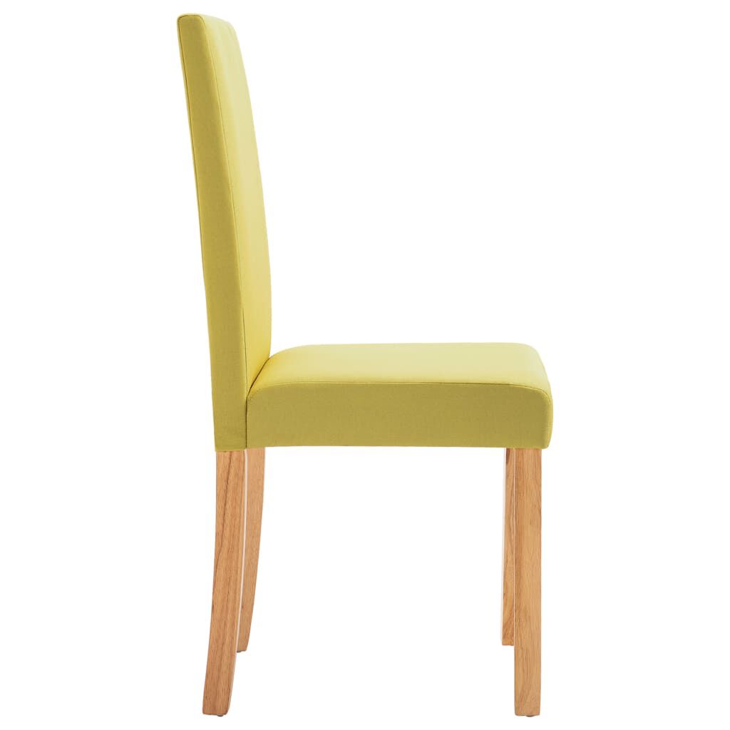 vidaXL Dining Chairs 2 pcs Green Fabric