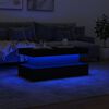 vidaXL Coffee Table with LED Lights White 90x50x40 cm