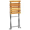 vidaXL Folding Garden Chairs 2 pcs Steel and Solid Acacia Wood