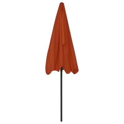 vidaXL Beach Parasol Terracotta 200x125 cm