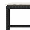vidaXL Garden Stools with Cushions 4 pcs Black 40x40x35 cm Poly Rattan