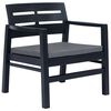 vidaXL 3 Piece Garden Lounge Set Plastic Anthracite