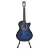vidaXL 12 Piece Western Classical Guitar Set with 6 Strings Blue 38