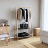 vidaXL Clothes Rack with Shelves 96x45.5x150.5 cm Bamboo
