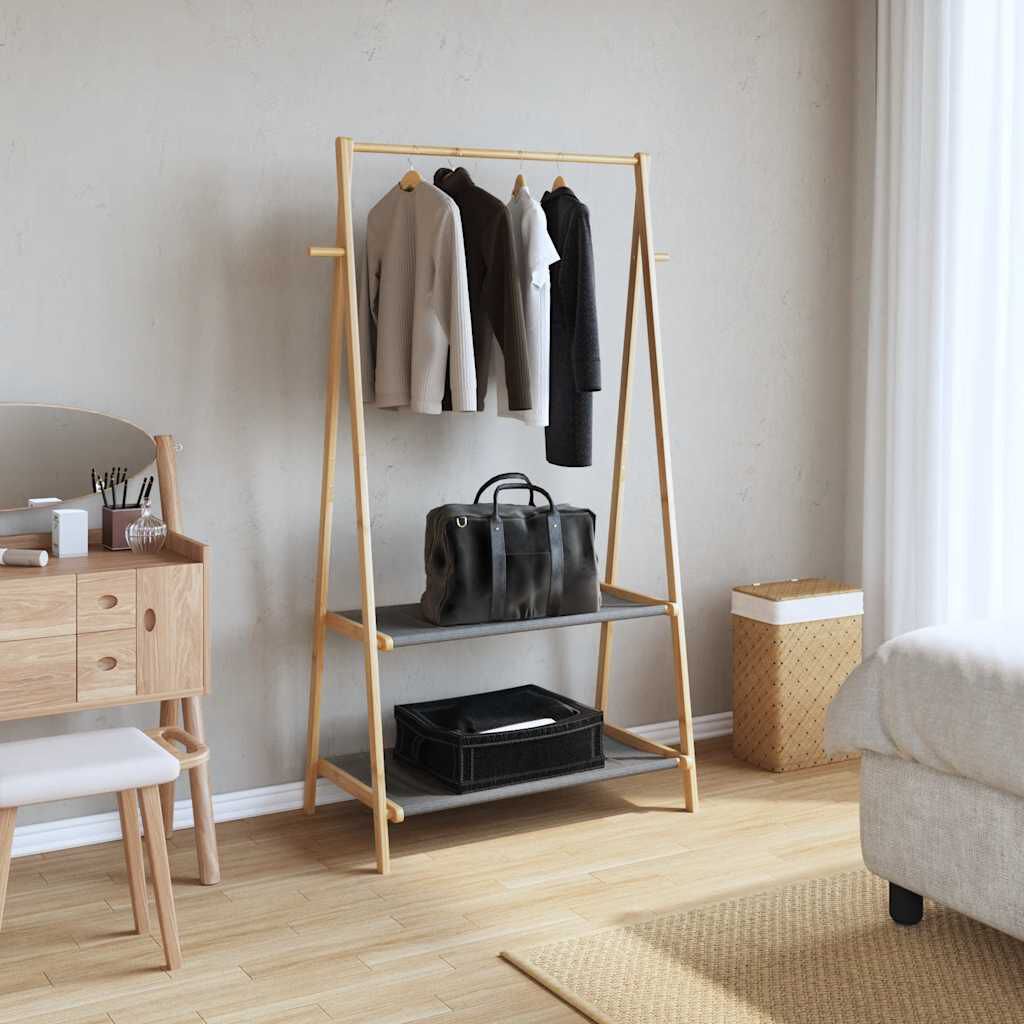 vidaXL Clothes Rack with Shelves 96x45.5x150.5 cm Bamboo