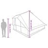 vidaXL Family Tipi Tent Folding with Roof Green 364 x 281 x 257 cm
