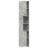 vidaXL Bathroom Cabinet Concrete Grey 30x30x183.5 cm Engineered Wood