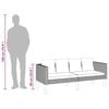 vidaXL 2-Seater Garden Sofa with Cushions Poly Rattan Beige