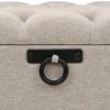 vidaXL Storage Bench with Backrest 110 cm Cream Fabric