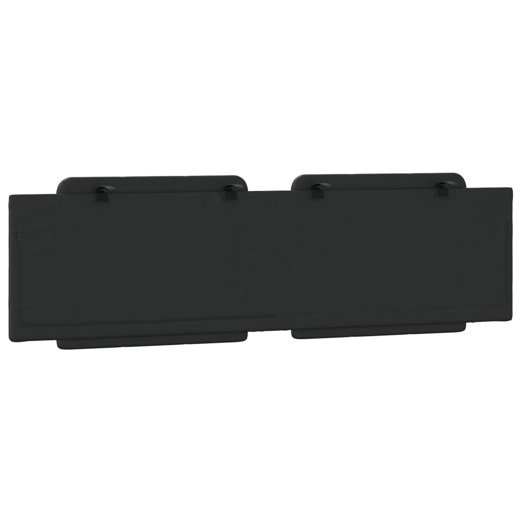 vidaXL Headboard Cushion "Zadar" Black 183 cm King Faux Leather