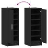 vidaXL Shoe Cabinet Black 32x35x92 cm Engineered Wood