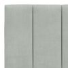 vidaXL Bed Frame with LED without Mattress "Hanko" Light Grey 152x203 cm Velvet