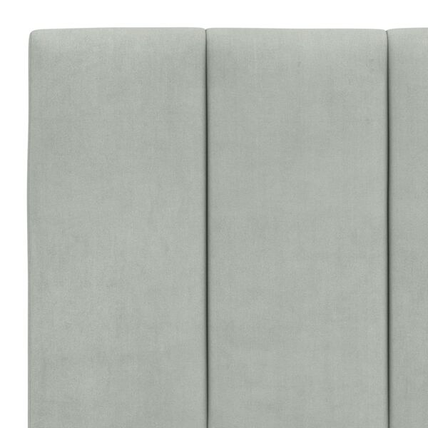 vidaXL Bed Frame with LED without Mattress "Hanko" Light Grey 152x203 cm Velvet