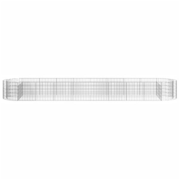 vidaXL Gabion Raised Bed Galvanised Iron 500x100x50 cm